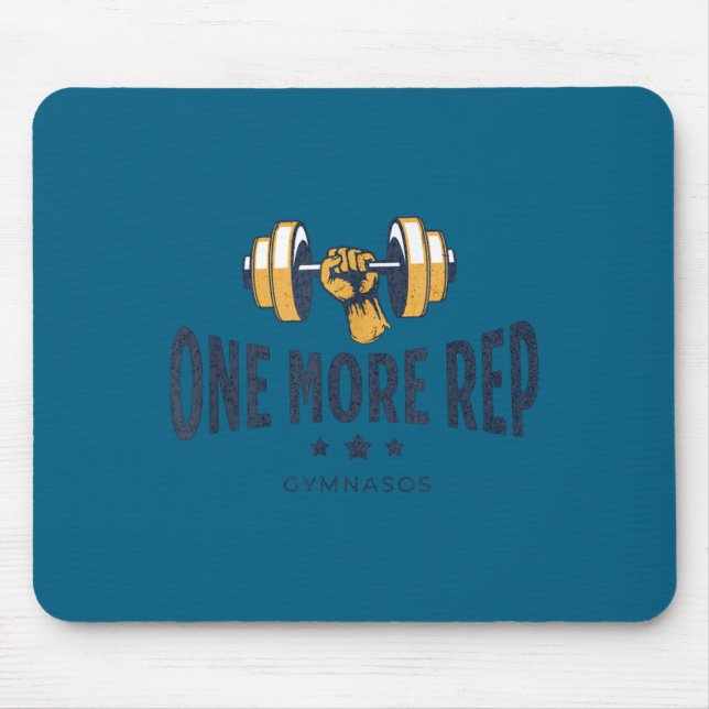 One More Rep - Funny Gym Sayings And Motivational  Mouse Mat (Front)