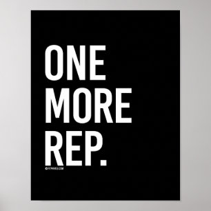 One more rep -   - Gym Humour -.png Poster