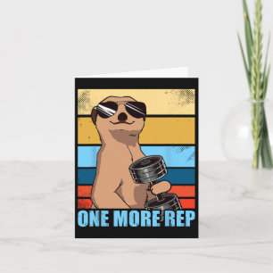 One More Rep Weight Sports Workout Gym Funny Bodyb Card