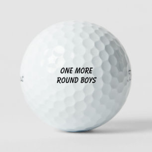 'One More Round Boys' Golf Course Wedding Favours  Balls