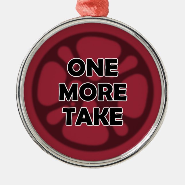 "One More Take" Film Reel Metal Tree Decoration (Front)