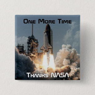One More Time 15 Cm Square Badge