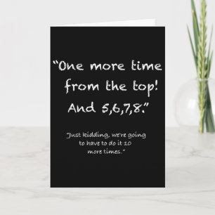 One More Time From Top, 5,6,7,8 Funny Dance Teache Card