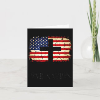 One nation american 4th of july flag usa card