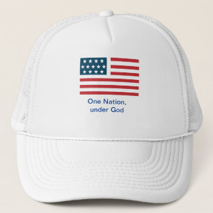 "One Nation..." American Flag Trucker Hat