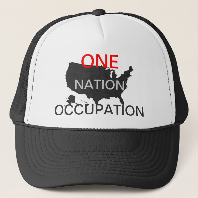 ONE NATION OCCUPATION TRUCKER HAT (Front)