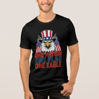 One Nation One Flag One Eagle Patriotic  Tri-Blend Shirt