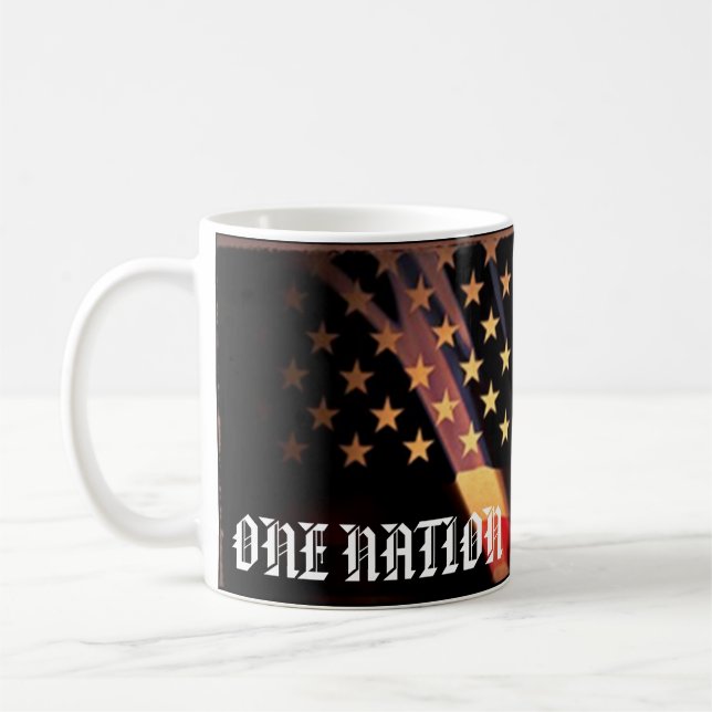 One nation patriotic 4th of July independence mug (Left)
