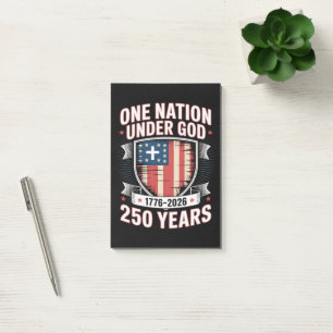 One Nation Under God 1776 2026 Post-it Notes