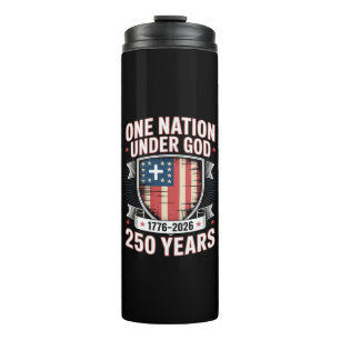 One Nation Under God 1776 2026 Thermal Tumbler