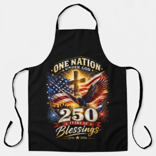 One Nation Under God 250 Years 250th Anniversary Apron