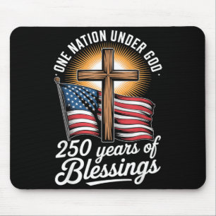 One Nation Under God 250 Years 250th Anniversary Mouse Mat