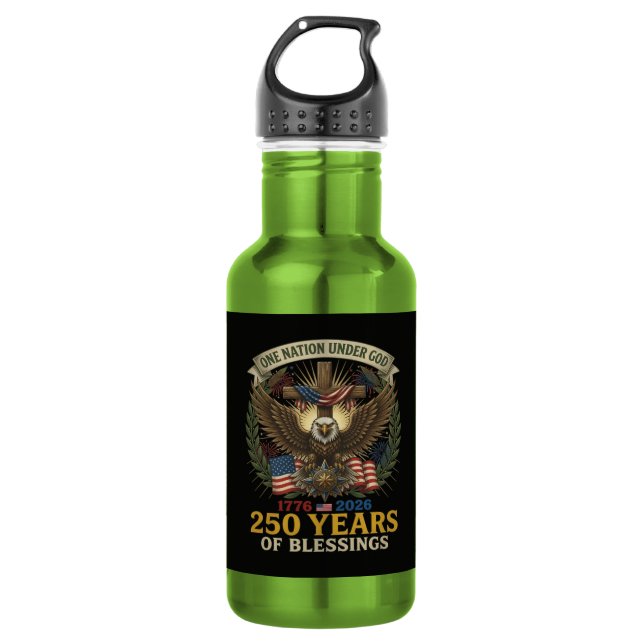One Nation Under God 250 Years 532 Ml Water Bottle (Front)