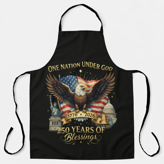 One Nation Under God 250 Years Apron (Front)