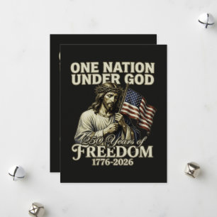 One Nation Under God 250 Years Blessings Holiday Card