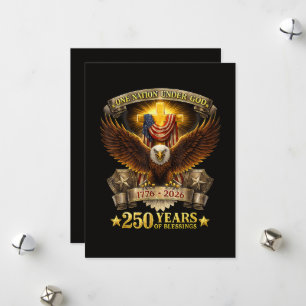 One Nation Under God 250 Years Blessings  Holiday Card