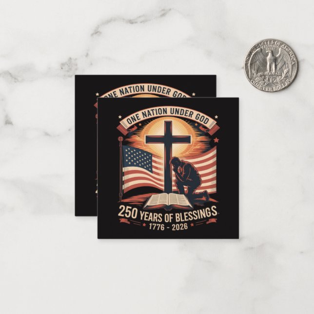 One Nation Under God 250 Years  Card (Front/Back In Situ)