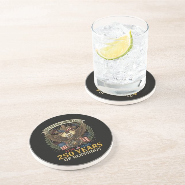One Nation Under God 250 Years Coaster (Side)