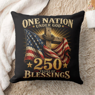 One Nation Under God 250 Years Cushion