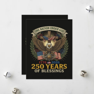 One Nation Under God 250 Years Holiday Card