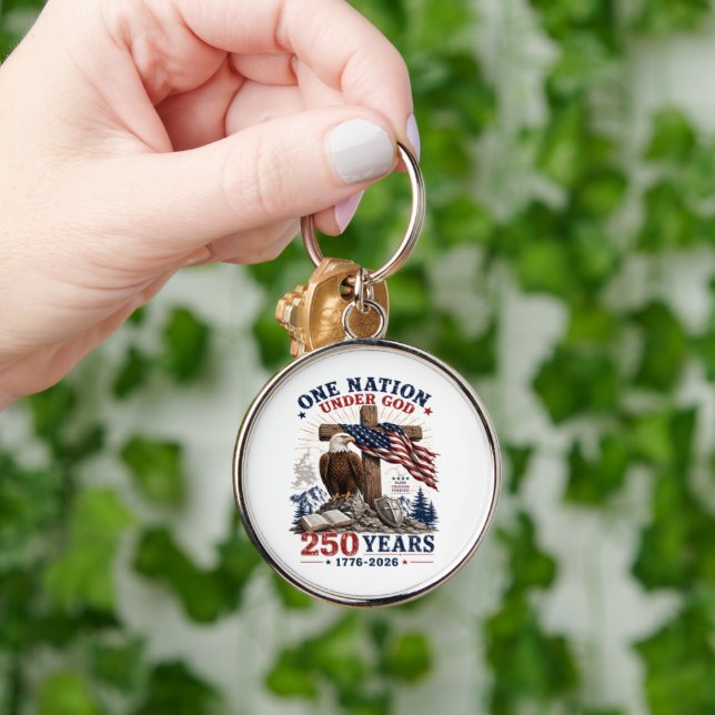 One Nation Under God 250 Years Key Ring (Hand)