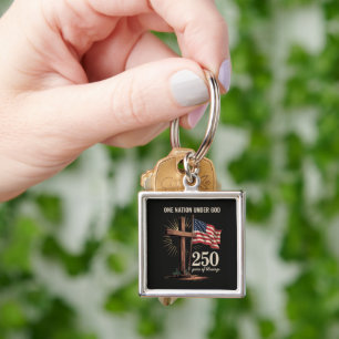 One Nation Under God 250 Years Key Ring
