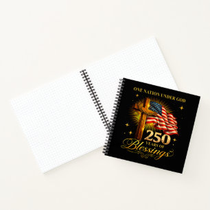One Nation Under God 250 Years Notebook