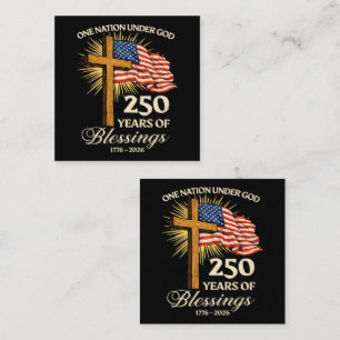 One Nation Under God 250 Years of Blessings Card