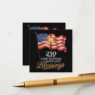 One Nation Under God 250 Years of Blessings Enclosure Card