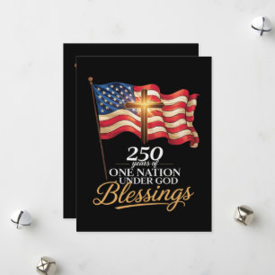 One Nation Under God 250 Years of Blessings Holiday Card
