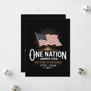 One Nation Under God 250 Years of Blessings Holiday Card