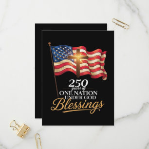 One Nation Under God 250 Years of Blessings Invitation Postcard