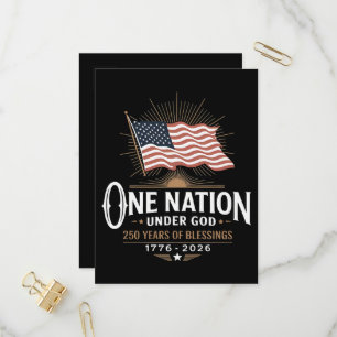 One Nation Under God 250 Years of Blessings Invitation Postcard