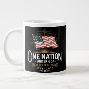 One Nation Under God 250 Years of Blessings Large Coffee Mug