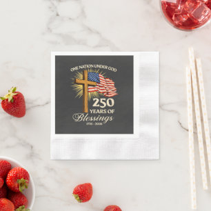 One Nation Under God 250 Years of Blessings Napkin