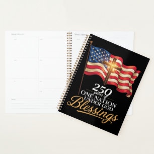 One Nation Under God 250 Years of Blessings Planner