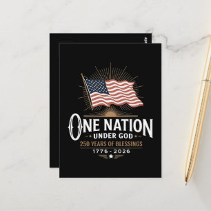One Nation Under God 250 Years of Blessings Postcard