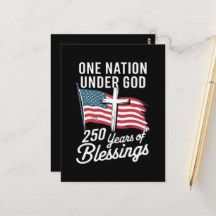 One Nation Under God 250 Years Postcard