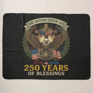 One Nation Under God 250 Years Sherpa Blanket