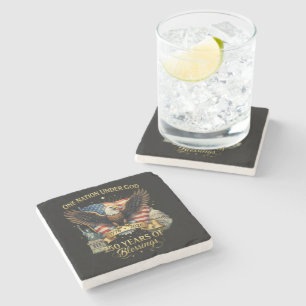 One Nation Under God 250 Years Stone Coaster