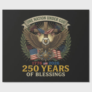 One Nation Under God 250 Years Wrapping Paper