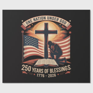 One Nation Under God 250 Years Wrapping Paper