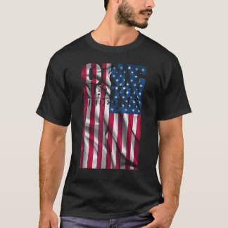 One Nation Under God 4th July Christian Cross Amer T-Shirt