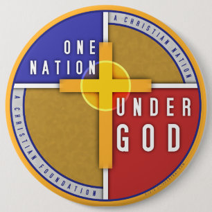 One Nation Under God 6 Cm Round Badge