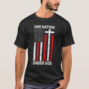 One Nation Under God  American Faith Usa   4th Of  T-Shirt
