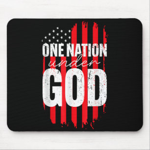 One Nation Under God American Flag Christian Jesus Mouse Mat