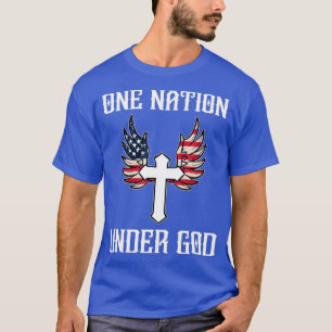One Nation Under God American Flag Christian T-Shirt