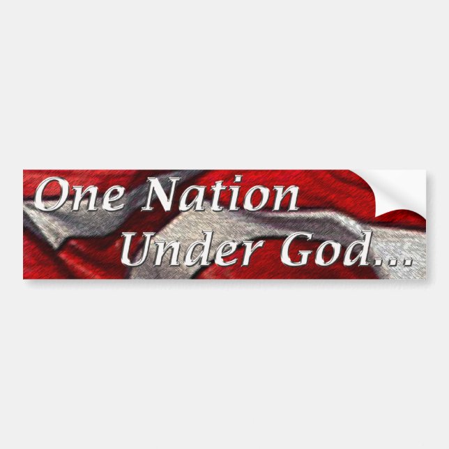 One Nation Under God Bumper Sticker (Front)