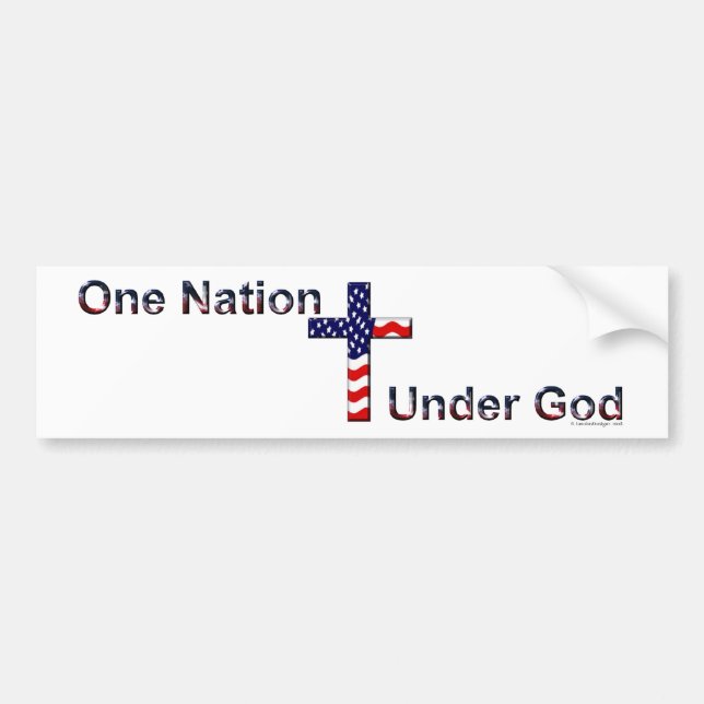 One Nation Under God Bumper Sticker (Front)