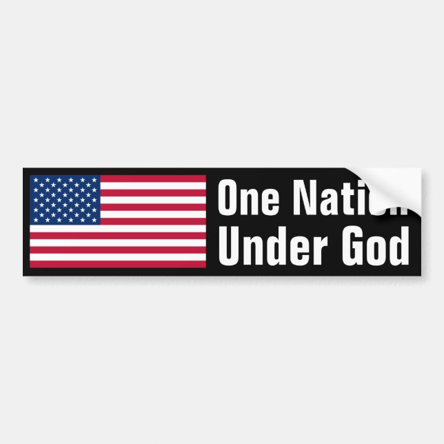 One Nation Under God Bumper Sticker (Front)